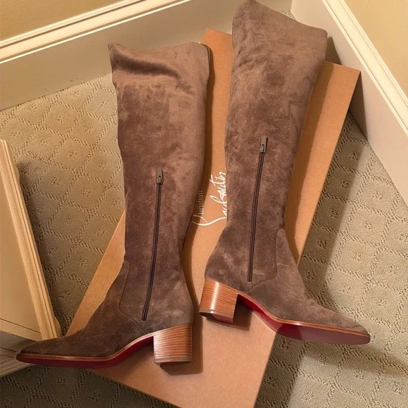 BNIB Louboutin Gazellou 55 Crosta Over the Knee boot - Picture 2 of 9